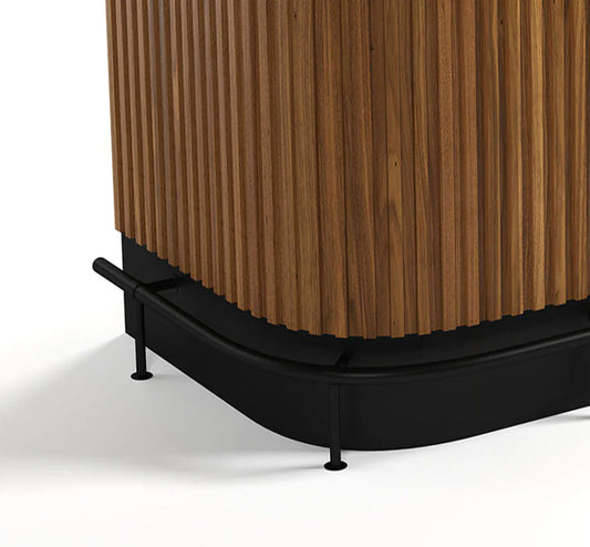 Foot Rail for Prohibition 84" Cocktail Bar - Black
