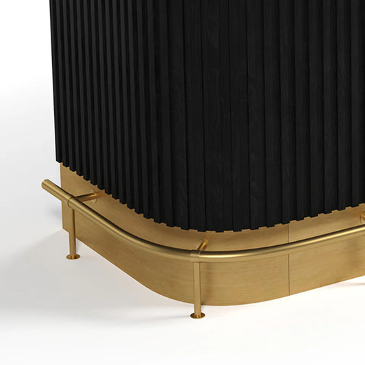 Foot Rail for Prohibition 84" Cocktail Bar - Brass