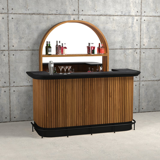 Prohibition 84" Cocktail Bar - Walnut