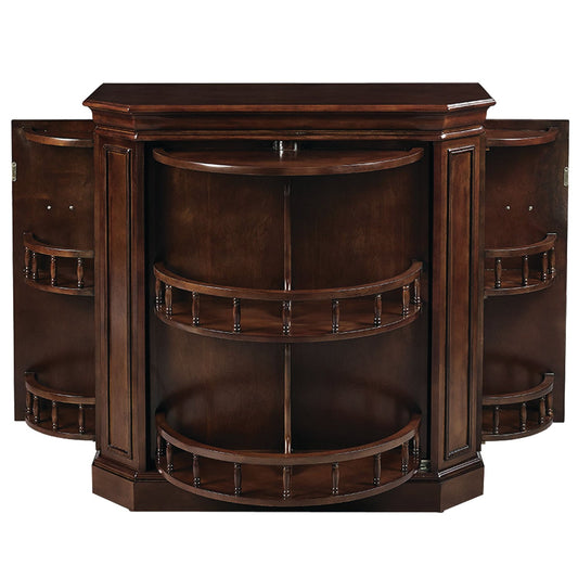 BAR CABINET WITH SPINDLE - CAPPUCCINO