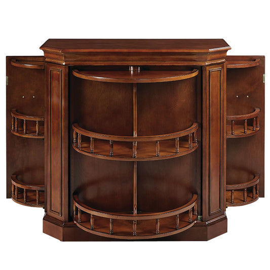BAR CABINET WITH SPINDLE - CHESTNUT