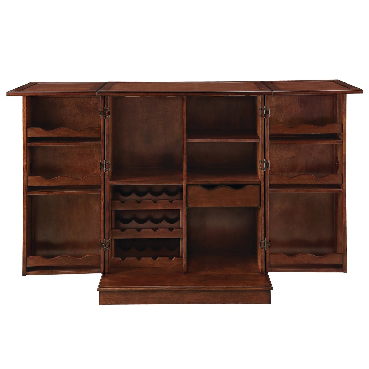 Portable Folding Bar Cabinet - Chestnut