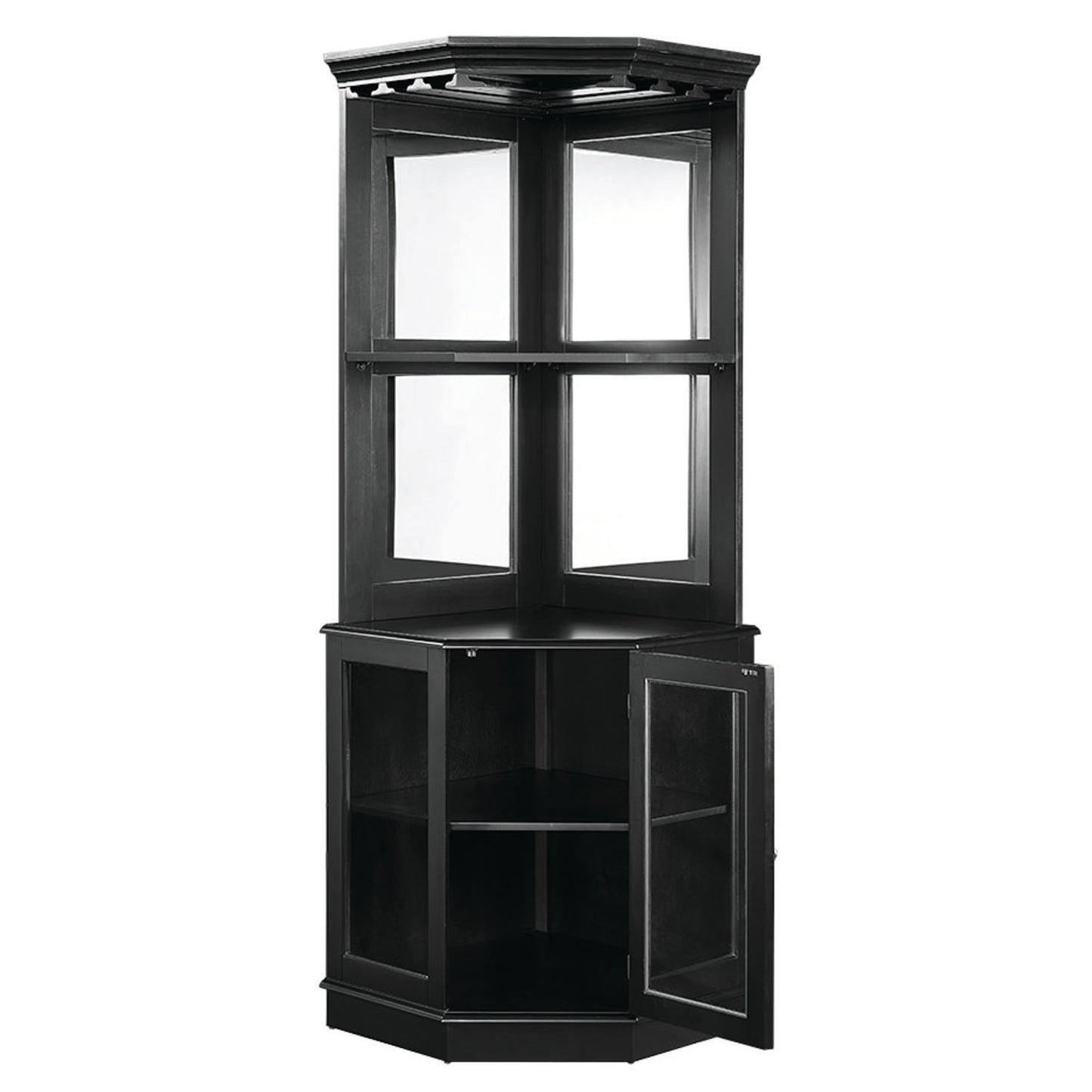 Corner Bar Cabinet - Black