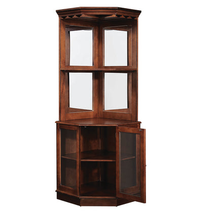 Corner Bar Cabinet - Chestnut