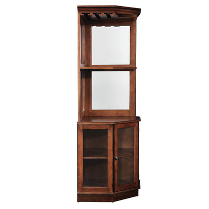 Corner Bar Cabinet - Chestnut