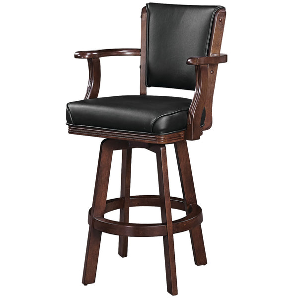 SWIVEL BARSTOOL WITH ARMS - CAPPUCCINO