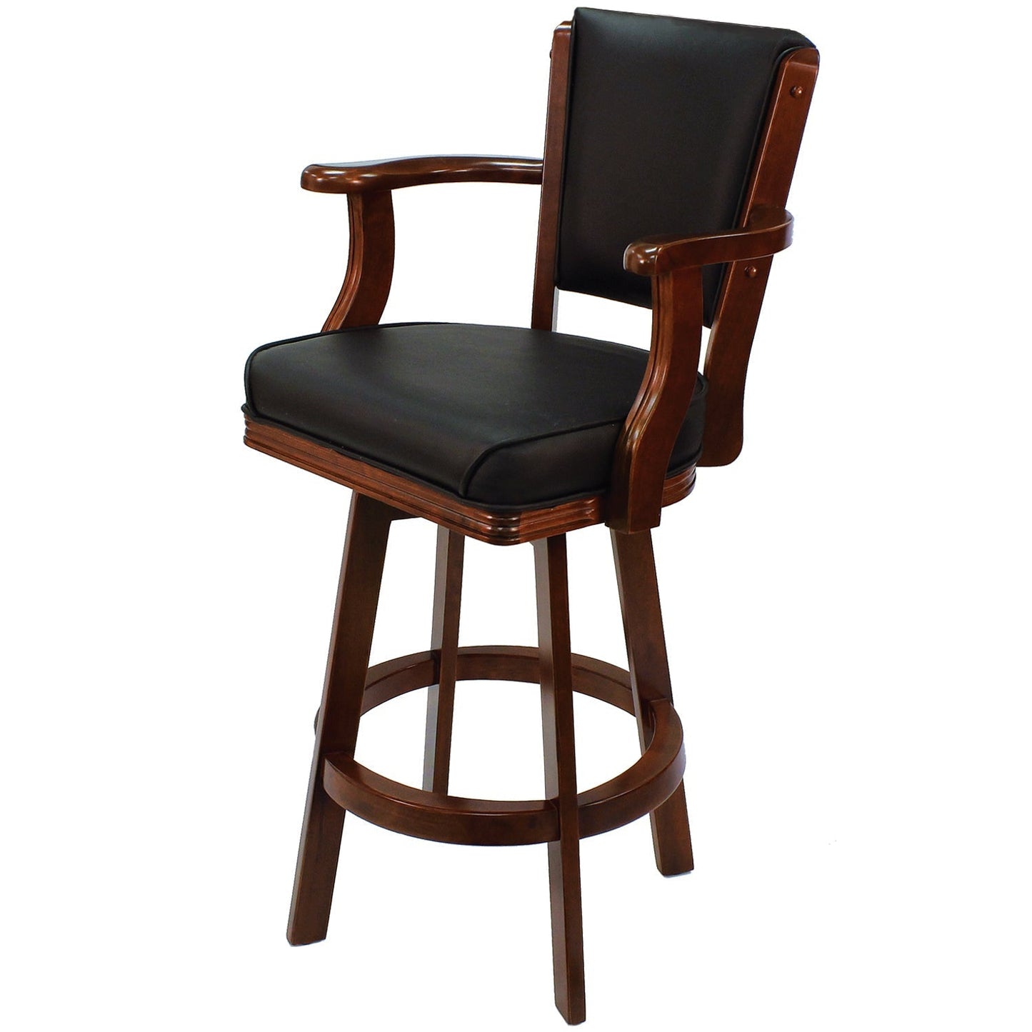 Swivel Barstool with Arms - English Tudor