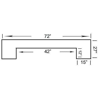 72" Dry Bar - Black