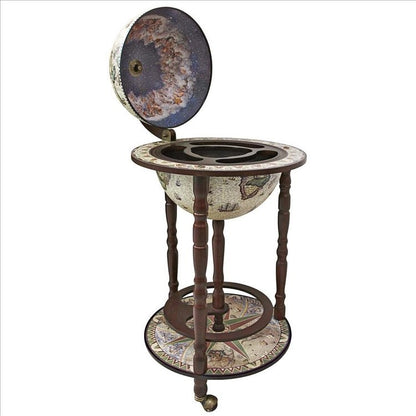 Sixteenth Century Crema Durata Replica Globe Bar Cart