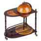 Old World Extended Shelf Italian Replica Globe Bar Cart