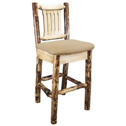 Glacier Country Collection Barstool with Back