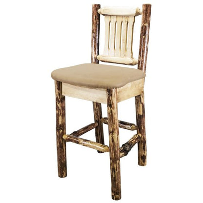 Glacier Country Collection Barstool with Back