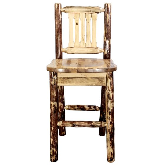 Glacier Country Collection Barstool with Back