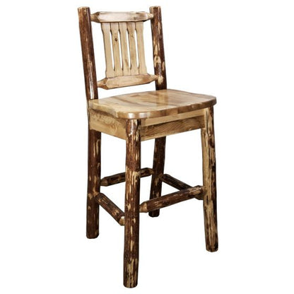 Glacier Country Collection Barstool with Back