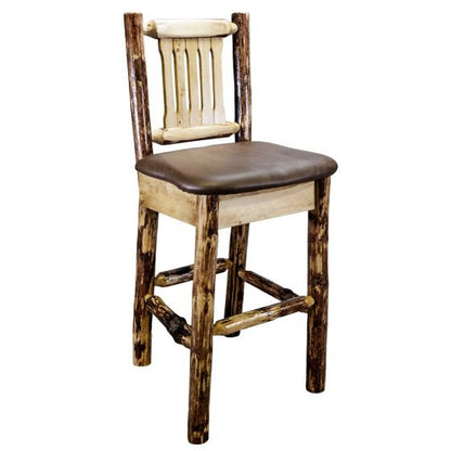 Glacier Country Collection Barstool with Back