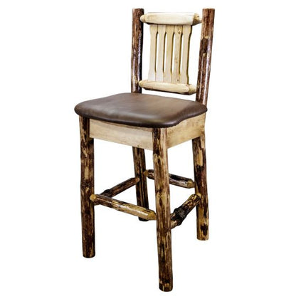 Glacier Country Collection Barstool with Back