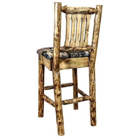 Glacier Country Collection Barstool with Back