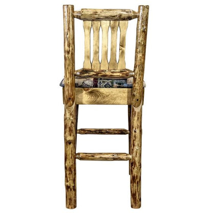 Glacier Country Collection Barstool with Back