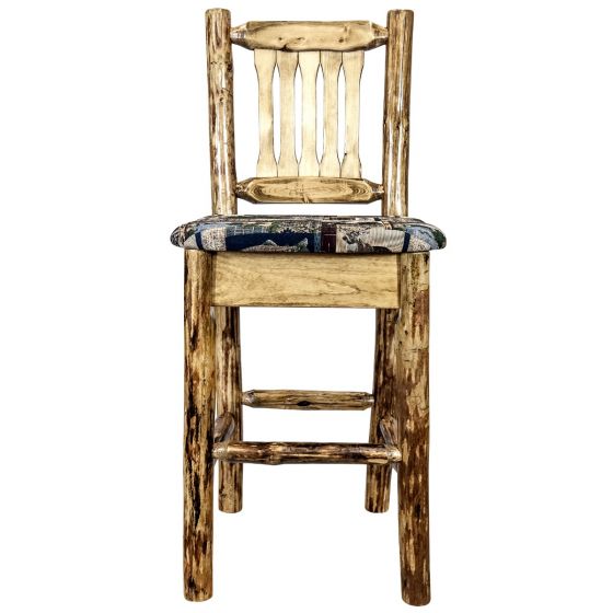 Glacier Country Collection Barstool with Back